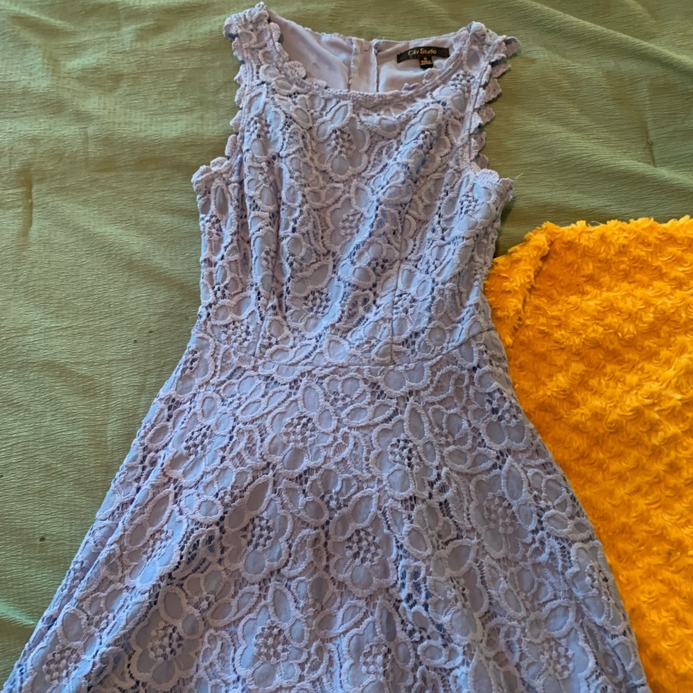 City Studio blue flower print dress